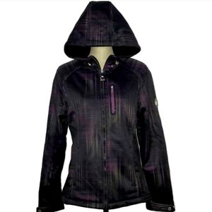 ZeroXposur Women's Hooded Ski Jacket - Black and Purple
